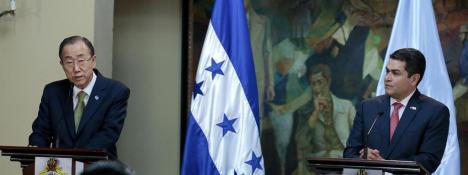 United Nations Secretary-General Ban Ki-moon visit Honduras