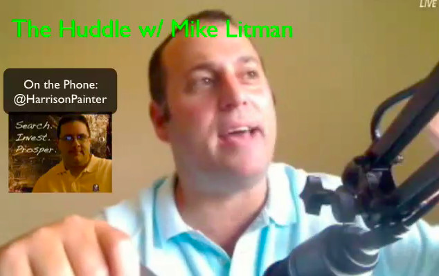 Harrison on Mike Litman's "The Huddle" episode artwork